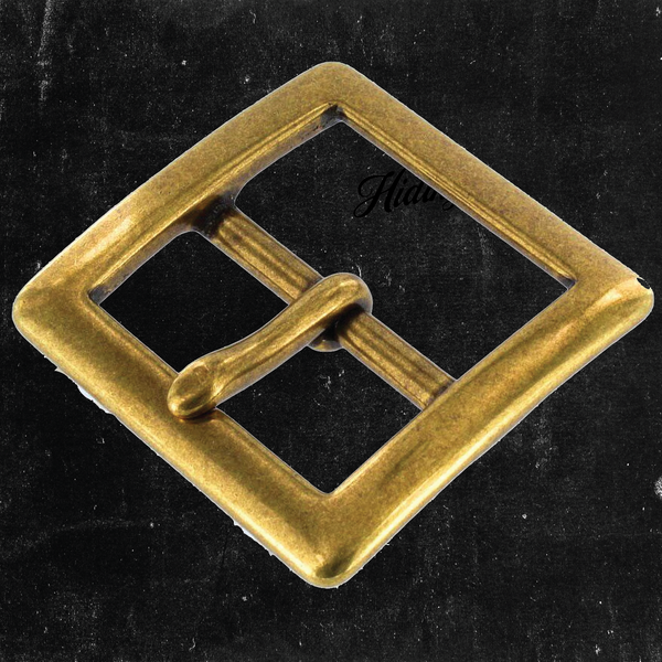 Center Bar Buckle Antique Brass 1 1/2"